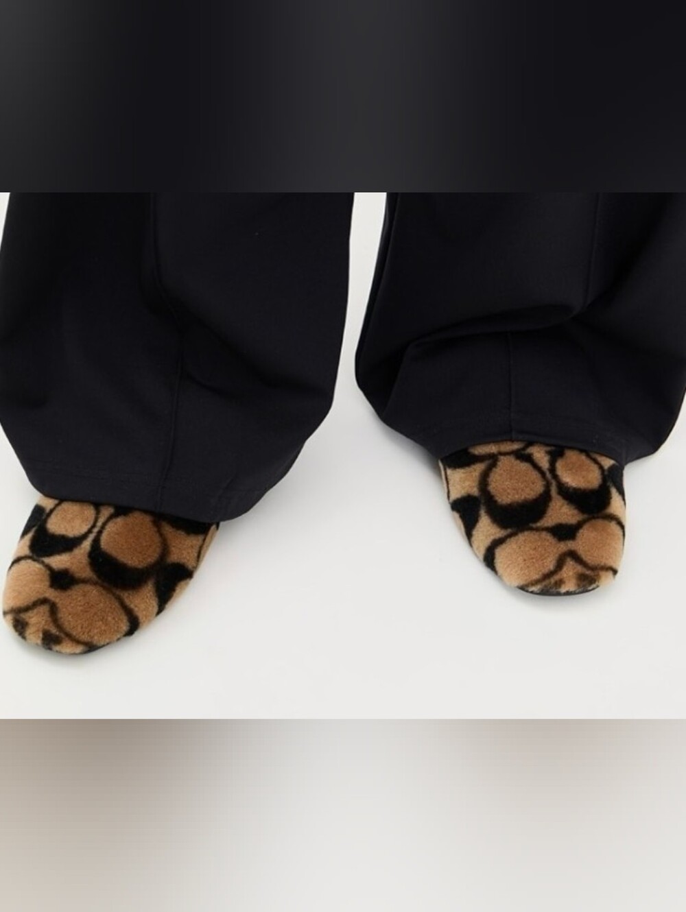 Tax Freee FLASH SALE- NWT- Coach Signature Shearling Slippers (No Box) - Picture 2 of 7